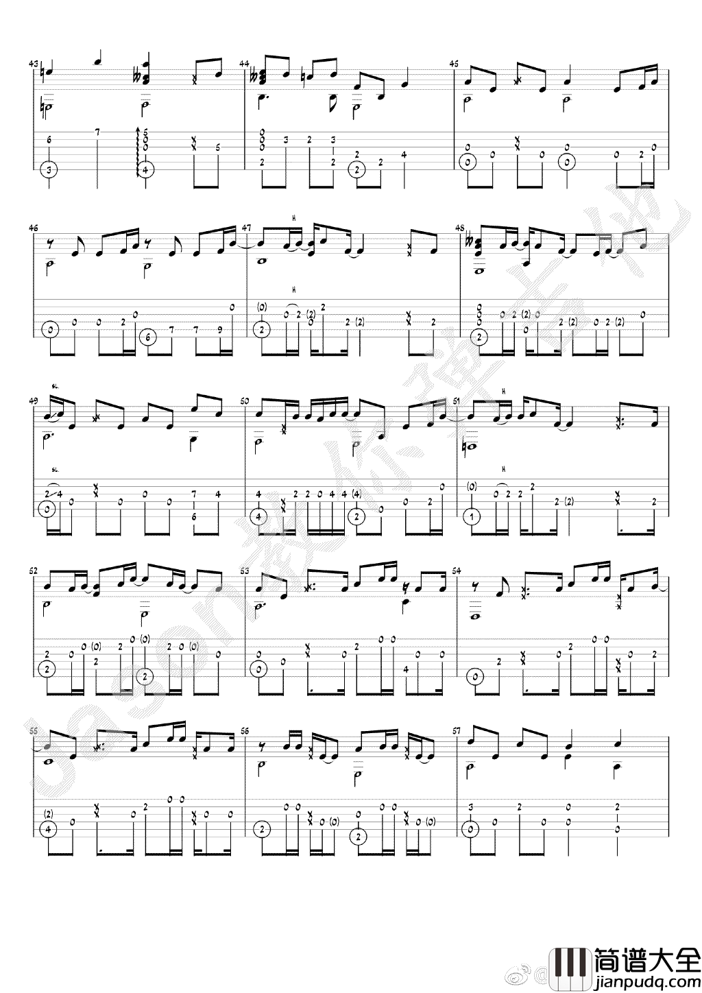 等你下课指弹谱_周杰伦_吉他独奏谱_指弹教学视频