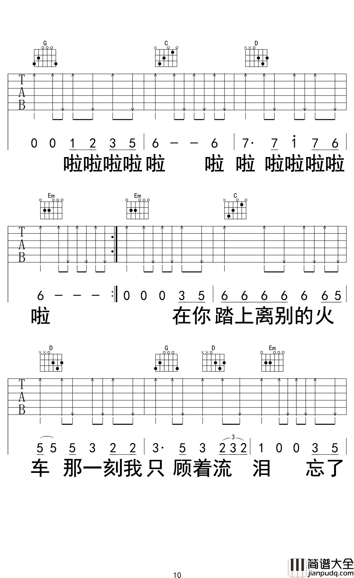 别知己吉他谱_海来阿木-阿呷拉古-曲比阿且_高山流水知音难觅