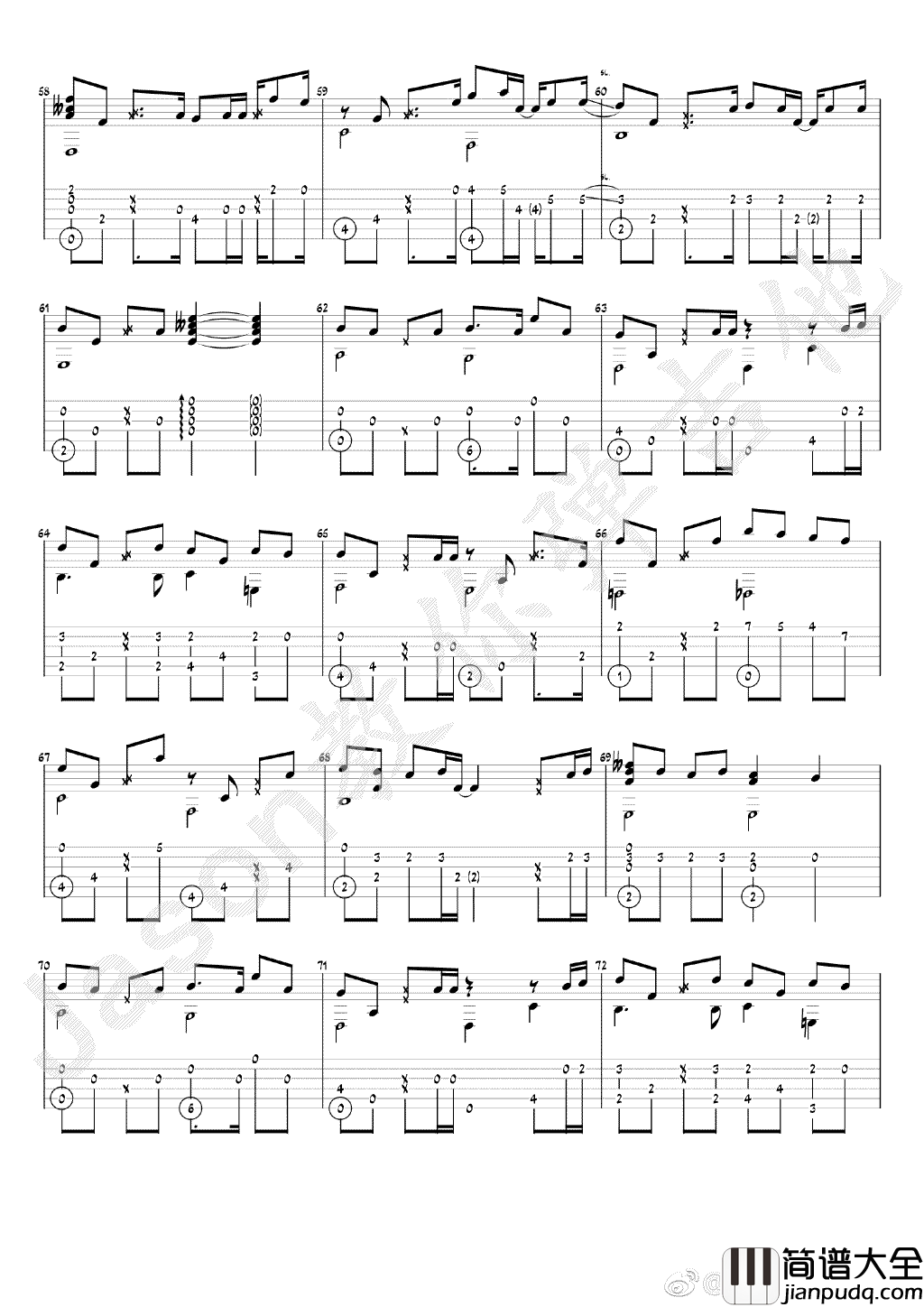 等你下课指弹谱_周杰伦_吉他独奏谱_指弹教学视频