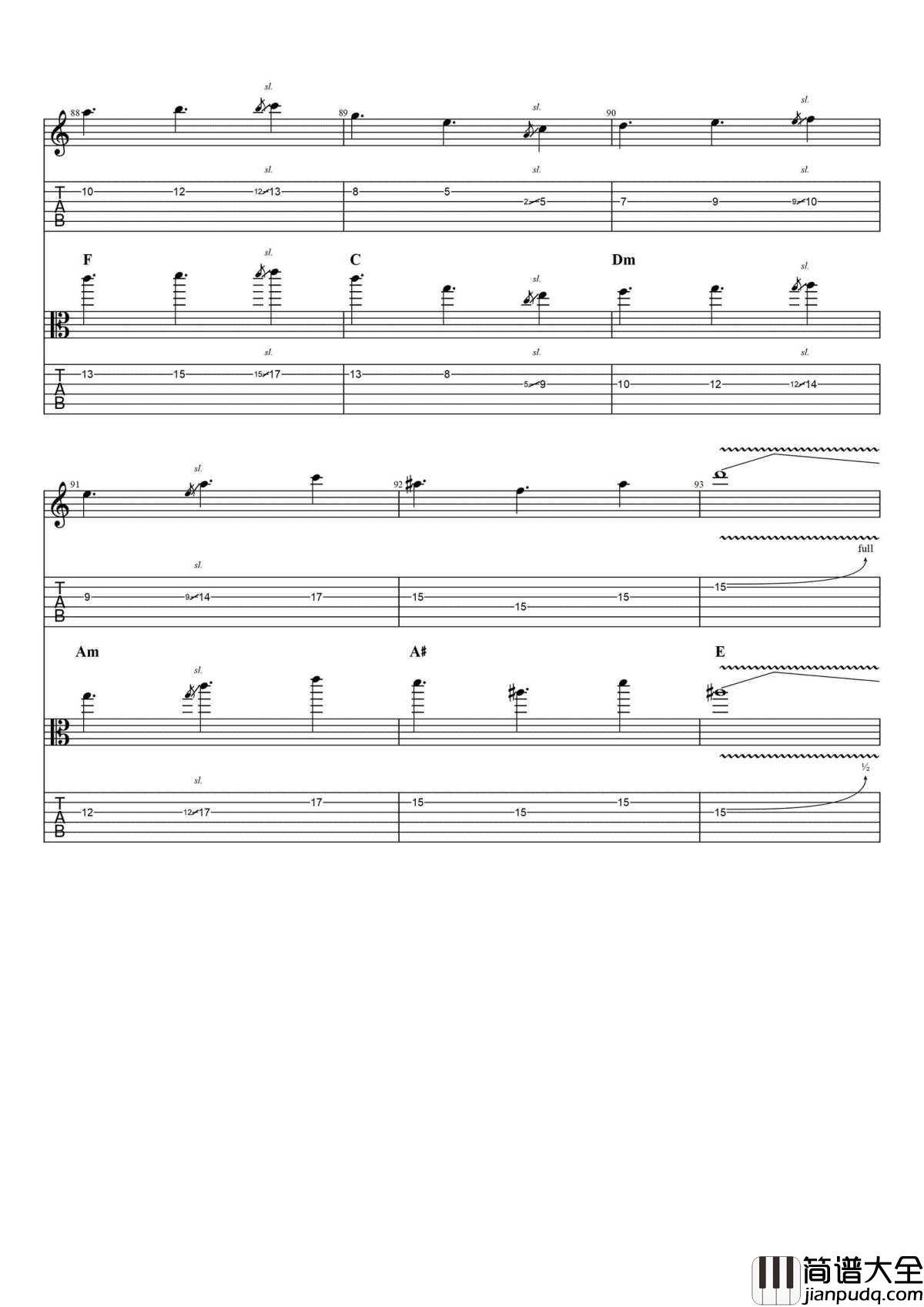 沙漠骆驼吉他谱_原版_展展与罗罗_完整图片谱